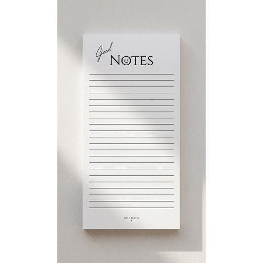 Notizblock DIN Lang – 50 Blatt – 5 Designs