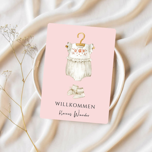 Baby Rosa Postkarte (5045)