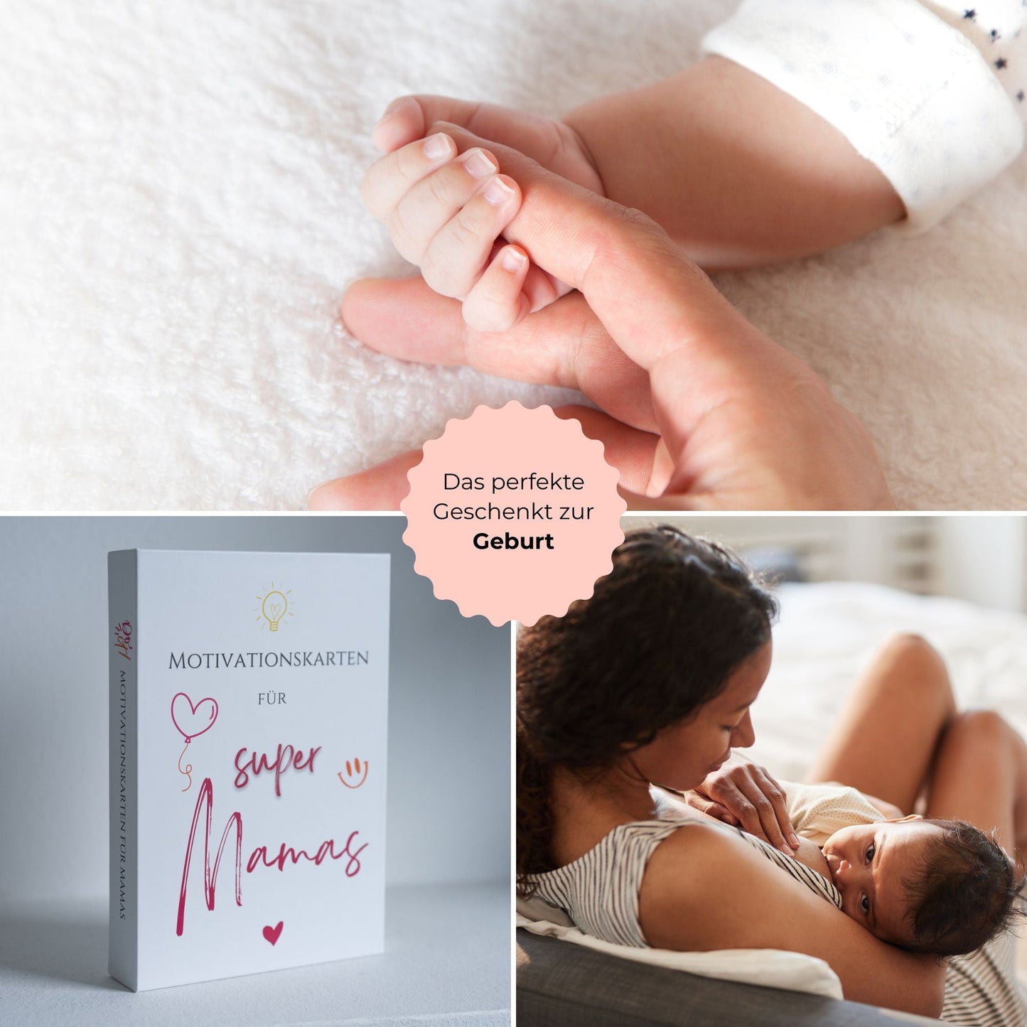 Mama Karten Box – 40 liebevolle Motivationskarten für den Mama-Alltag – Geschenk zu Geburt