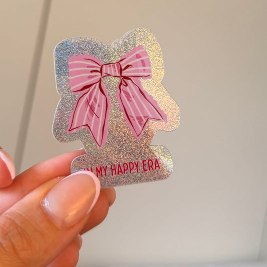 Glitzer Sticker „In my happy era“