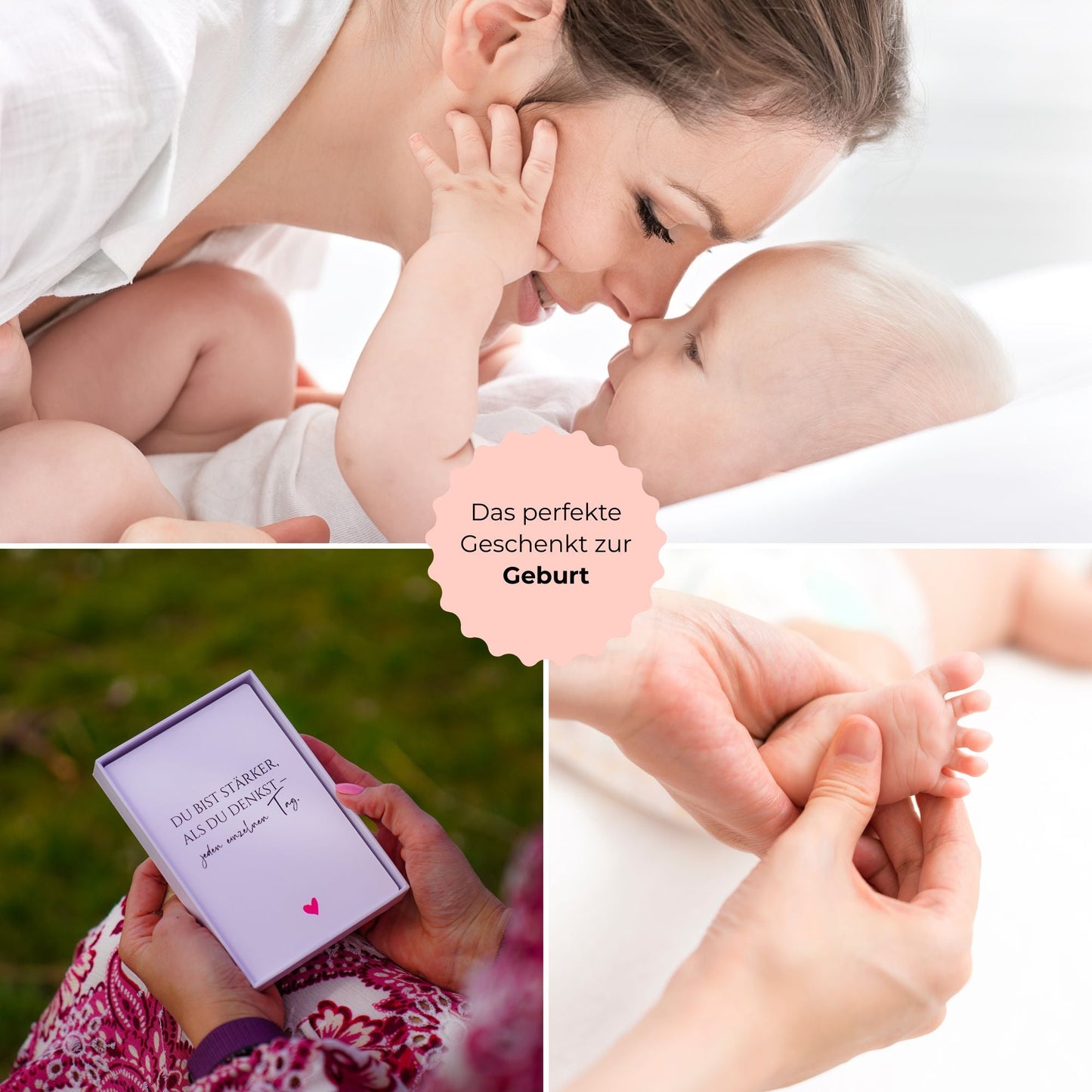 Mama Karten Box – 40 liebevolle Motivationskarten für den Mama-Alltag – Geschenk zu Geburt