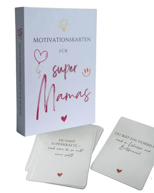 Mama Karten Box – 40 liebevolle Motivationskarten für den Mama-Alltag – Geschenk zu Geburt