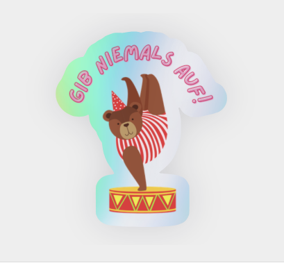 Sticker "GIB NIEMALS AUF!"