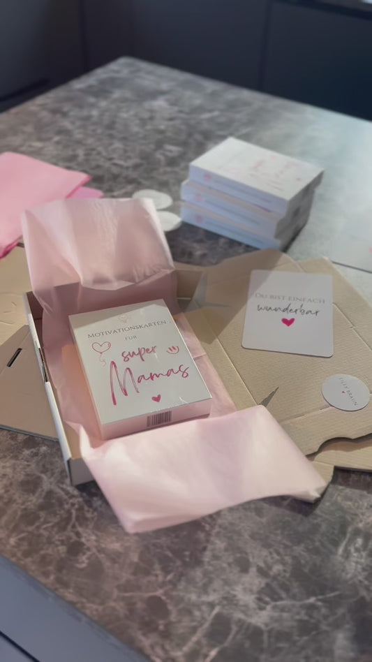 Mama Karten Box – 40 liebevolle Motivationskarten für den Mama-Alltag – Geschenk zu Geburt